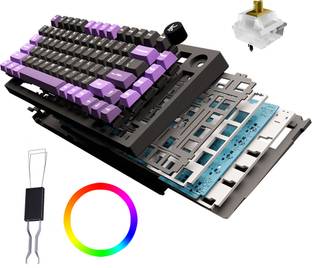 Kreo Swarm Wireless Mechanical Gaming Keyboard, 5-Pin Hot Swap PCB and RGB Backlight Wireless Tenkeyless Gaming Keyboard Compatible with Desktop, Laptop, Mac with gaming mode ,stand support,Wireless Mechanical Gaming Keyboard