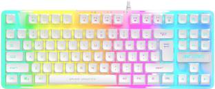 Ant Esports MK700 V2 TKL Wired Gaming Keyboard -White Wired USB Standard Gaming Keyboard Compatible with Laptop, Desktop