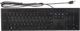 DELL KB216 Multimedia Keyboard with USB Interface, Plunger Keys Technology & Chiclet Wired USB Standard Desktop Keyboard Compatible with Desktop, Laptop, Mac Key Style, Hot Key-Volume, Mute, Play/Pause, Backward, Forward, Warranty 1 Year