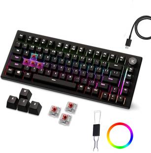 Kreo Hive RGB Gaming Mechanical Keyboard, RGB Keyboards, Braided Cable, Led Keyboard Wired USB Tenkeyless Gaming Keyboard Compatible with Desktop, Laptop, Mac