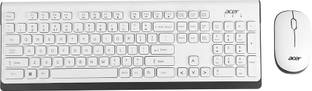 Acer ZC.A01SI.OWD Wireless Standard Multi-device Keyboard Compatible with Desktop, Laptop, Mac Multimedia keys,Compatible with Mac & Windows, with Rupee key,Mouse and