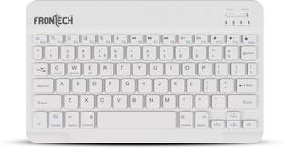 Frontech Wireless Mini Keyboard - 78 Keys, BT Connectivity, Rechargeable, Ultra Slim Wireless Standard Laptop Keyboard Compatible with Laptop