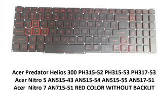 SOLUTIONS-365 COMPATIBLE KEYBOARD Acer Predator Helios 300 PH315-52 PH315-53 WITHOUT BACKLIT Internal ...