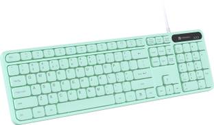Portronics Ki-Pad 3 USB Wired Keyboard, Noise-free Typing, Large Keys, Function Hotkeys Wired USB Handheld Laptop Keyboard Compatible with Desktop, Laptop, Mac stand support,multimedia_keys,Ki-Pad 3 USB Wired Keyboard, Noise-free Typing, Large Keys, Function Hotkeys