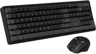 Portronics Key9 Combo Wireless Keyboard and Mouse, Ergonomic Mouse, USB Receiver, Wireless Laptop-size Laptop Keyboard Compatible with Desktop, Laptop, Mac