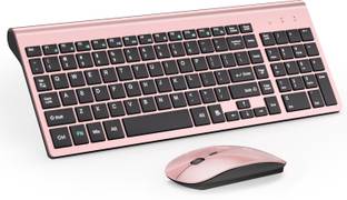 Topmate KM9000 Ultra Slim Keyboard and Mouse Set for Laptop Wireless Standard Laptop Keyboard Compatible with Desktop, Laptop, Mac