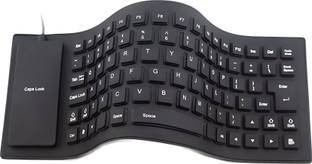Octec Folding Wired Keyboard 85-Key USB Keyboard for Travel,Laptop,PC & Office Use Wired USB Handheld Laptop Keyboard Compatible with Desktop, Laptop, Mac