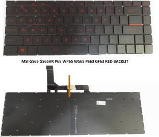 SOLUTIONS-365 COMPATIBLE KEYBOARD FOR MSI GS65 GS65VR P65 WP65 WS65 PS63 GF63 RED BACKLIT Internal Laptop-size Laptop Keyboard Compatible with Desktop, Laptop, Mac MSI GS65 GS65VR P65 WP65 WS65 PS63 GF63 RED BACKLIT