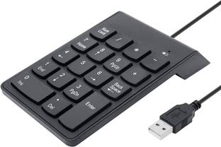 coolcold Wired Number Keyboard Slim Mini Numeric keyboard pad 18 Keys for Laptop Notebook Desktop Wired USB Handheld Laptop Keyboard Compatible with Desktop, Laptop, Mac