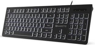 AMKETTE Wi-Key Backlit Wired USB Standard Laptop Keyboard Compatible with Desktop, Laptop, Tablet, iPad, Mac multimedia_keys,Wi-Key Backlit