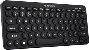 ZEBRONICS K4000MW/Multidevice connectivity,Compatible with Laptop/Tablet/Smartphone Bluetooth Handheld Laptop Keyboard Compatible with Desktop, Laptop, Mac ZEB-K4000MW / ZEB-EWK 1 with 2 Bluetooth & 2.4 GHz Wireless Connection