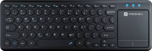 Portronics Bubble Pro Wireless Keyboard with Touchpad, 2.4 GHz Connectivity & Bluetooth, Wireless Handheld Laptop Keyboard