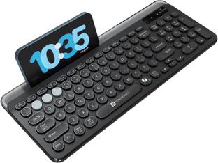 Portronics Bubble 3.0 Wireless Bluetooth Rechargeable Keyboard,Dual Height Adjustment Bluetooth, Wireless Standard Laptop Keyboard Compatible with Laptop, Desktop
