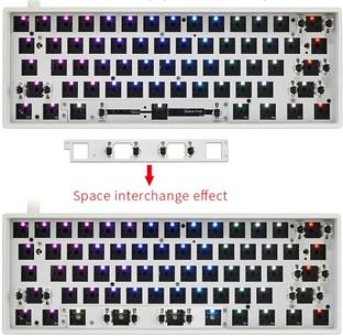 SKYLOONG GK61 Barebone Kit Wired USB Laptop-size Laptop Keyboard Compatible with Desktop, Laptop, Mac