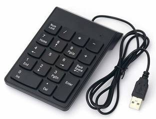 JDS PREMIUM Wired Number Pad - Numeric Keypad Silent 18 Keys USB Numpad, Portable Wired USB Handheld Multi-device Keyboard Compatible with Desktop, Laptop, Mac