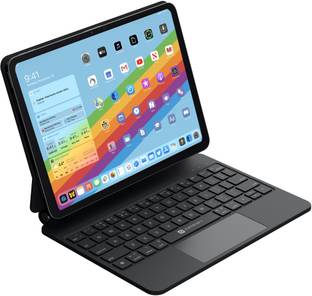 Portronics Padmate Wireless Tablet Keyboard Case with Touchpad for iPad 10th Generation Bluetooth Handheld Laptop Keyboard Compatible with Desktop, Laptop, Mac