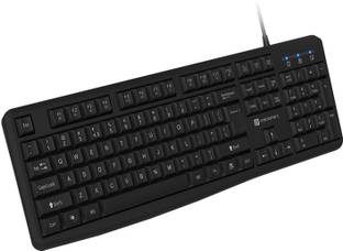 Portronics Ki-Pad 4, Multimedia Hotkeys, Rupee Symbol Key, Ergonomic, Full-Size Layout, Wired USB Handheld Laptop Keyboard Compatible with Desktop, Laptop, Mac