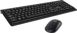 AXL Combo Keyboard Mouse Set - Wireless 2.4Ghz, 1500 DPI (Black) Wireless Standard Laptop Keyboard