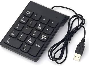 RyzCare Mini Number Pad Digital Keyboard 18 Keys Numpad Wired USB Handheld Laptop Keyboard Compatible with Desktop, Laptop, Mac