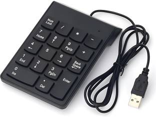 RyzCare Wired Number Keyboard Slim Mini Numeric keyboard pad 18 Keys Wired USB Handheld Laptop Keyboard Compatible with Desktop, Laptop, Mac