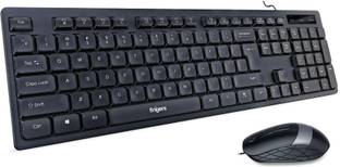 FINGERS Cheesy Combo With Mouse Wired USB Standard Multi-device Keyboard Compatible with Desktop, Laptop, Mac Cheesy Combo