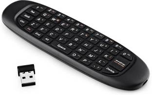 VOOCME 3 in 1 Universal Air Mouse Remote with Keyboard - 2.4 Ghz Wireless Connection Wireless Handheld Multi-device Keyboard Compatible with Desktop, Laptop, Mac