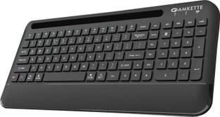 AMKETTE Optimus Pro Max 4 in 1 Bluetooth, Wireless Standard Multi-device Keyboard Compatible with Desktop, Laptop, Tablet, iPad, Mac