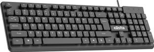 Elista ELS WK-710 Wired USB Standard Multi-device Keyboard Compatible with Desktop, Laptop, Mac stand support