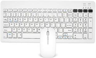 TECPHILE KB2858 Multi-Device Wireless Keyboard and Mouse Combo with 4 Device Connectivity Wireless, Bluetooth Handheld Multi-device Keyboard Compatible with Desktop, Laptop, Tablet, iPad, Mac