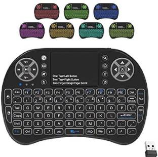 Clairbell Qwx_1462_Mini Wireless Keyboard with Touchpad Mouse, 2.4ghz Smart Connector Bluetooth Handheld Multi-device Keyboard Compatible with Desktop, Laptop, Mac