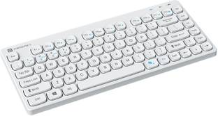 Portronics Bubble, 2.4 GHz & Bluetooth 5.0 Connectivity, Noiseless Experience Bluetooth, Wireless Handheld Multi-device Keyboard Compatible with Desktop, Laptop, Tablet, iPad, Mac