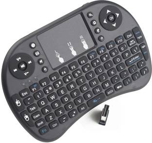 GUGGU Qwx_1422_Mini Wireless Keyboard with Touchpad Mouse, 2.4ghz Smart Connector Bluetooth Handheld Multi-device Keyboard Compatible with Desktop, Laptop, Mac