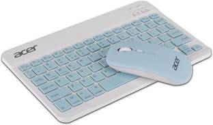 Acer Rechargeable Bluetooth Keyboard & Mouse Combo Bluetooth, Wireless Standard Multi-device Keyboard Compatible with Desktop, Laptop, Tablet