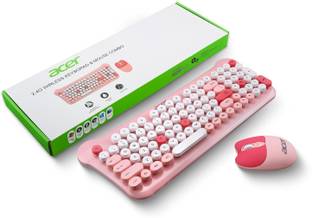 Acer CUTEO 2.4GHz Keyboard & Mouse Combo Wireless Standard Multi-device Keyboard Compatible with Desktop, Laptop, Mac