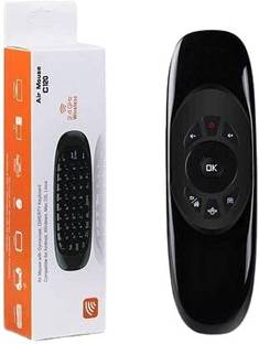 RyzCare Air Mouse or Remote Control with 2.4Ghz Rechargeable Mini Wireless Keyboard Wireless Handheld Multi-device Keyboard Compatible with Desktop, Laptop, Mac , with gaming mode ,stand support,multimedia_keys,Air Mouse or Remote Control with Rechargeable Mini Wireless Keyboard