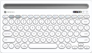 Portronics Bubble Dock Bluetooth, Wireless Handheld Multi-device Keyboard Compatible with Desktop, Laptop, Mac with Tablet/Smartphone holder 12 inch wide & On/Off switch,Compact Tenkeyless