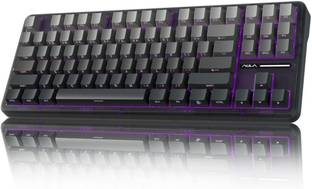Aula F87 Wireless Side Engraved Keycaps Tri-Mode RGB Mechanical Gaming Keyboard Bluetooth, Wired USB, Wireless Tenkeyless Multi-device Keyboard