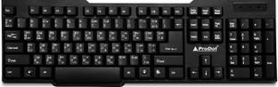 PRODOT Choice-Malayalam with 104 Keys Wired USB Standard Multi-device Keyboard Compatible with Desktop, Laptop, Mac stand support,Keyboard