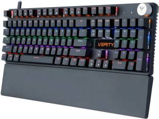 Verity Onyx RGB Mechanical Keyboard Wired USB Standard Multi-device Keyboard Compatible with Desktop, Laptop, Mac