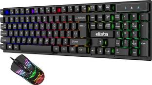 Elista ELS-BOLT RGB Wired USB Keyboard & Mouse Combo Wired USB Standard Multi-device Keyboard Compatible with Desktop, Laptop, Mac