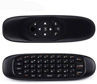 VOOCME Air Mouse C120 2.4Ghz Multifunctional Wireless Mini Keyboard and Remote Control Wired USB Laptop-size Multi-device Keyboard Compatible with Desktop, Laptop, Mac