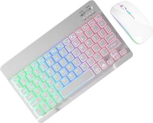 Astrill Wireless Bluetooth Keyboard and Mouse Combo, Slim LED Keyboard for iOS/Android Wireless, Bluetooth Standard Multi-device Keyboard Compatible with Desktop, Laptop, Tablet