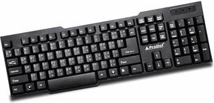 PRODOT Hindi Devanagari (English to HIndi Typing)| with Rupee key | Ergonomic Design Wired USB Standard Multi-device Keyboard Compatible with Desktop, Laptop, Mac
