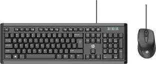 HP km150 Wired Mouse and Keyboard Wired USB Standard Multi-device Keyboard Compatible with Desktop, Laptop, Mac