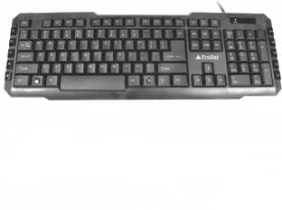 PRODOT QWERTY Keyboard with Low Profile Keys for Windows, Mac, PC, Laptop (KB-107m) Wired USB Standard Multi-device Keyboard Compatible with Desktop, Laptop, Mac stand support,multimedia_keys,KB-107m