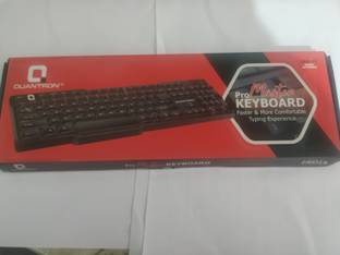 Quantron QKB -15, WIRED KEYBOARD 104 KEYS, MADE IN INDIA PRODUCT Wired USB Standard Multi-device Keyboard Compatible with Desktop, Laptop, Mac Easy to Use,Plug and Play,Quick, Comfy Durable body