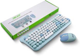 Acer CUTEO 2.4GHz Keyboard & Mouse Combo Wireless Standard Multi-device Keyboard Compatible with Desktop, Laptop, Mac