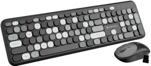 ZEBRONICS Companion 302 2.4GHZ Wireless Keyboard & Mouse Combo with UV Printed Keys Wireless Standard Multi-device Keyboard Compatible with Desktop, Laptop, Mac multimedia_keys