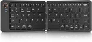 SOCHEP Foldable Wireless Multi-Device Keyboard Bluetooth 5.1 Noiseless, Compact Size Bluetooth Standard Multi-device Keyboard Compatible with Desktop, Laptop, Mac