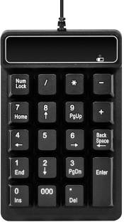 VOOCME USB Number Pad, 19 Keys Waterproof Silent Numeric Keypad Wired USB Laptop-size Multi-device Keyboard Compatible with Desktop, Laptop, Mac Easy to Use,Plug and Play,Quick, Comfy Durable body